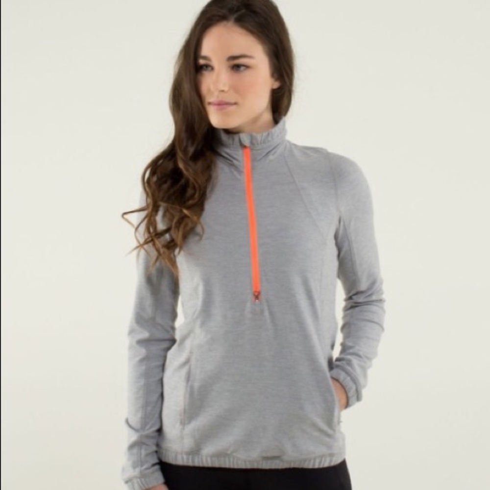 Lululemon Forthright 1/2 Zip Heathered